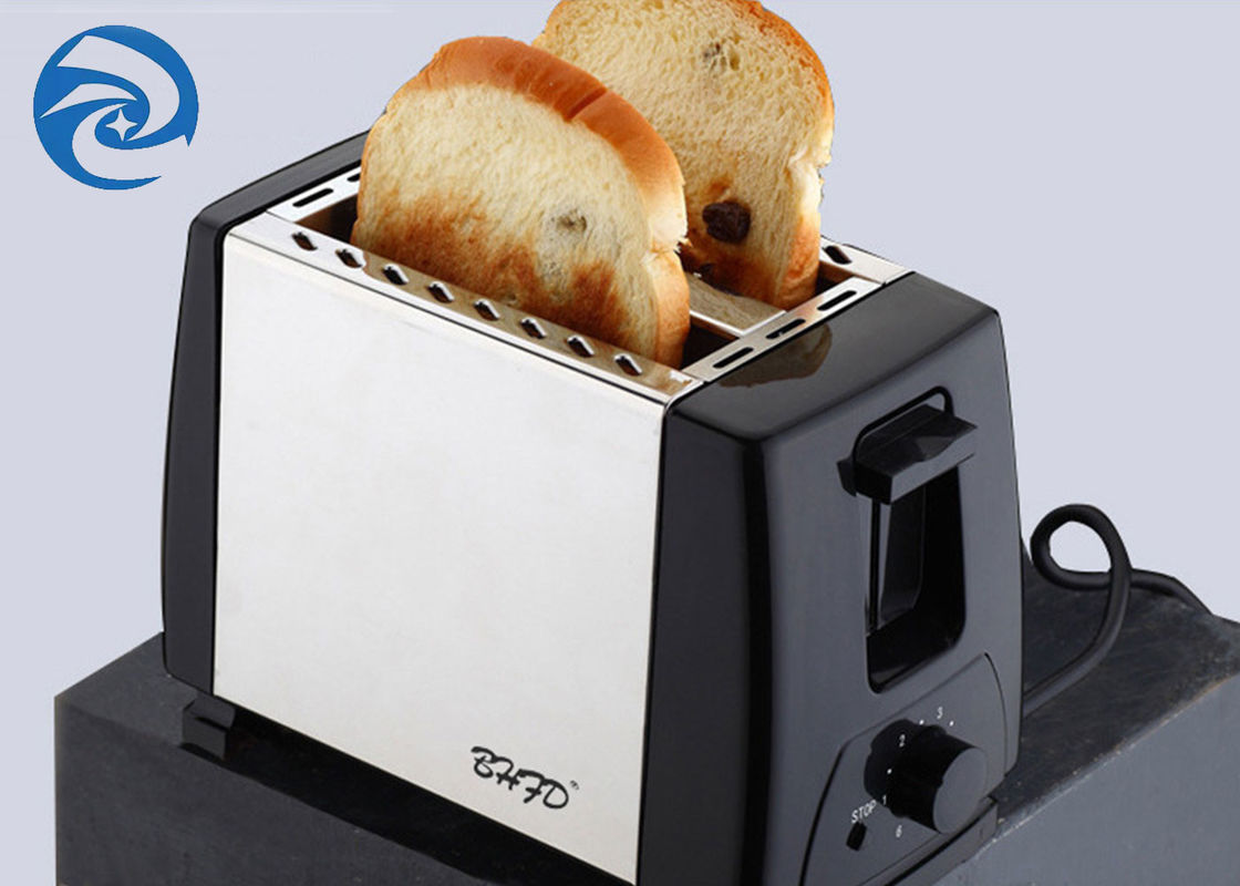 220V 750W ব্রেড টোস্টার 2 স্লাইস স্টেইনলেস স্টিল 6 গতি