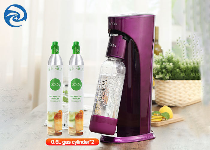 বেগুনি 0.6L ঘরে তৈরি সোডা মেশিন 180mmx115mmx400mm